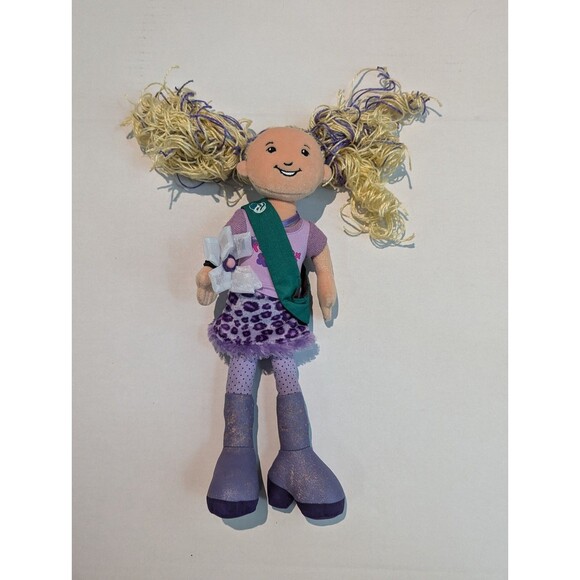 Other - Groovy Girl Respectful ROXI-Stuffed Doll 13" Green Girl Scout Sash Troop